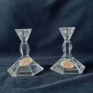 Vintage Lead Crystal Taper Candle Holders